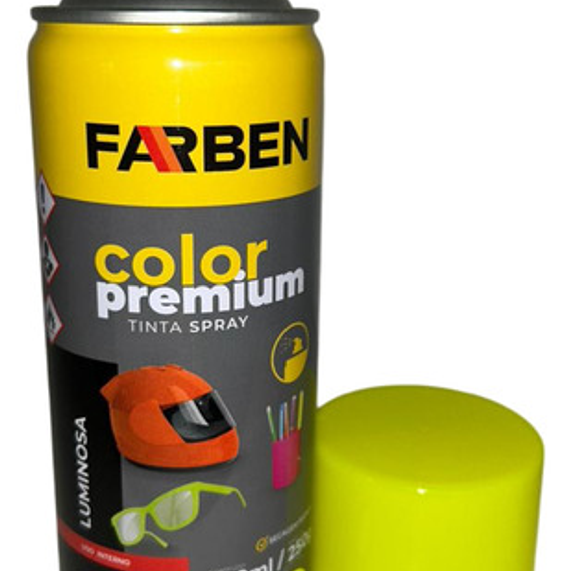 Pintura Spray Farben Premium 350 Ml Amarillo Fluorescente 2