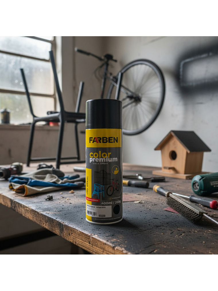 Pintura Spray Farben Premium 350 Ml Amarillo Fluorescente 3