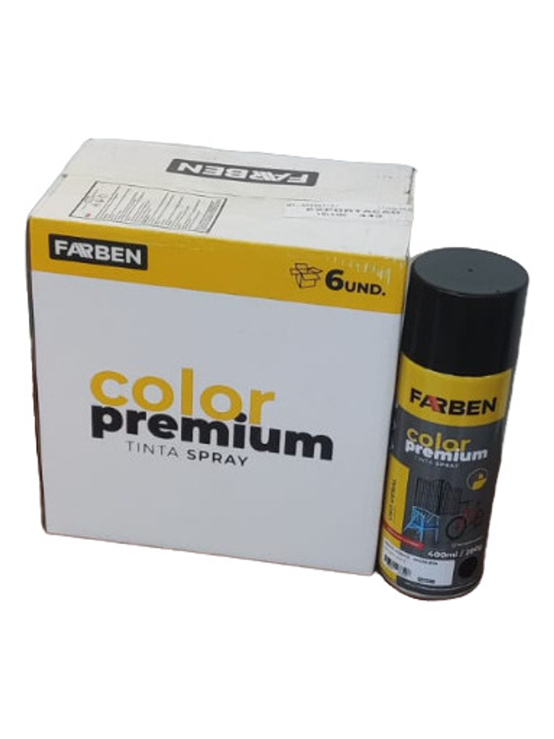 Pintura Spray Farben Premium 350 Ml Amarillo Fluorescente 4