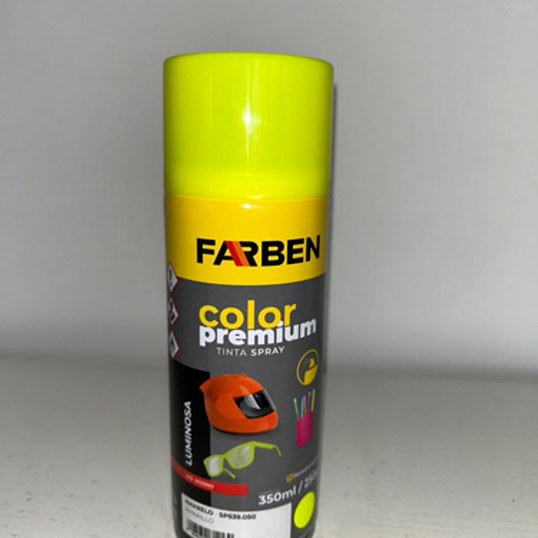 Pintura Spray Farben Premium 350 Ml Amarillo Fluorescente 5