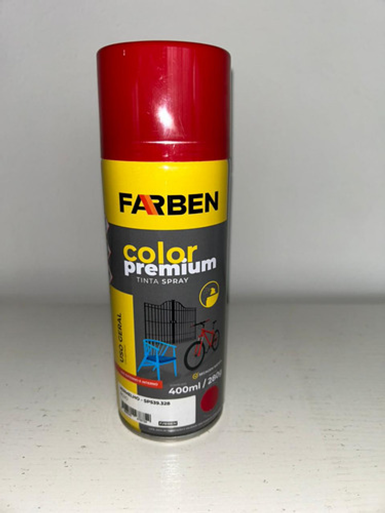 Pintura Spray Farben 400 Ml Rojo Brillante Secado Rápido 5