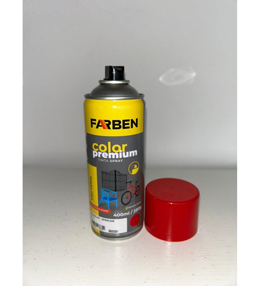 Pintura Spray Farben 400 Ml Rojo Brillante Secado Rápido