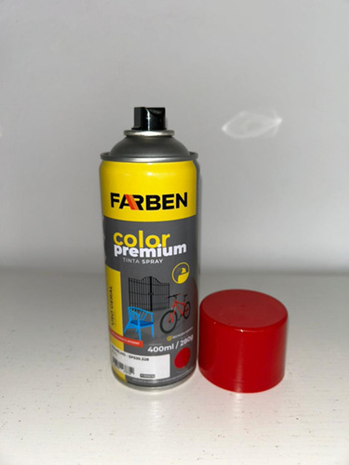 Pintura Spray Farben 400 Ml Rojo Brillante Secado Rápido 6