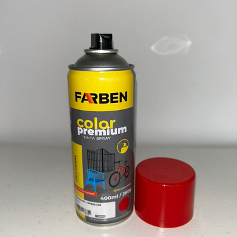 Pintura Spray Farben 400 Ml Rojo Brillante Secado Rápido 6