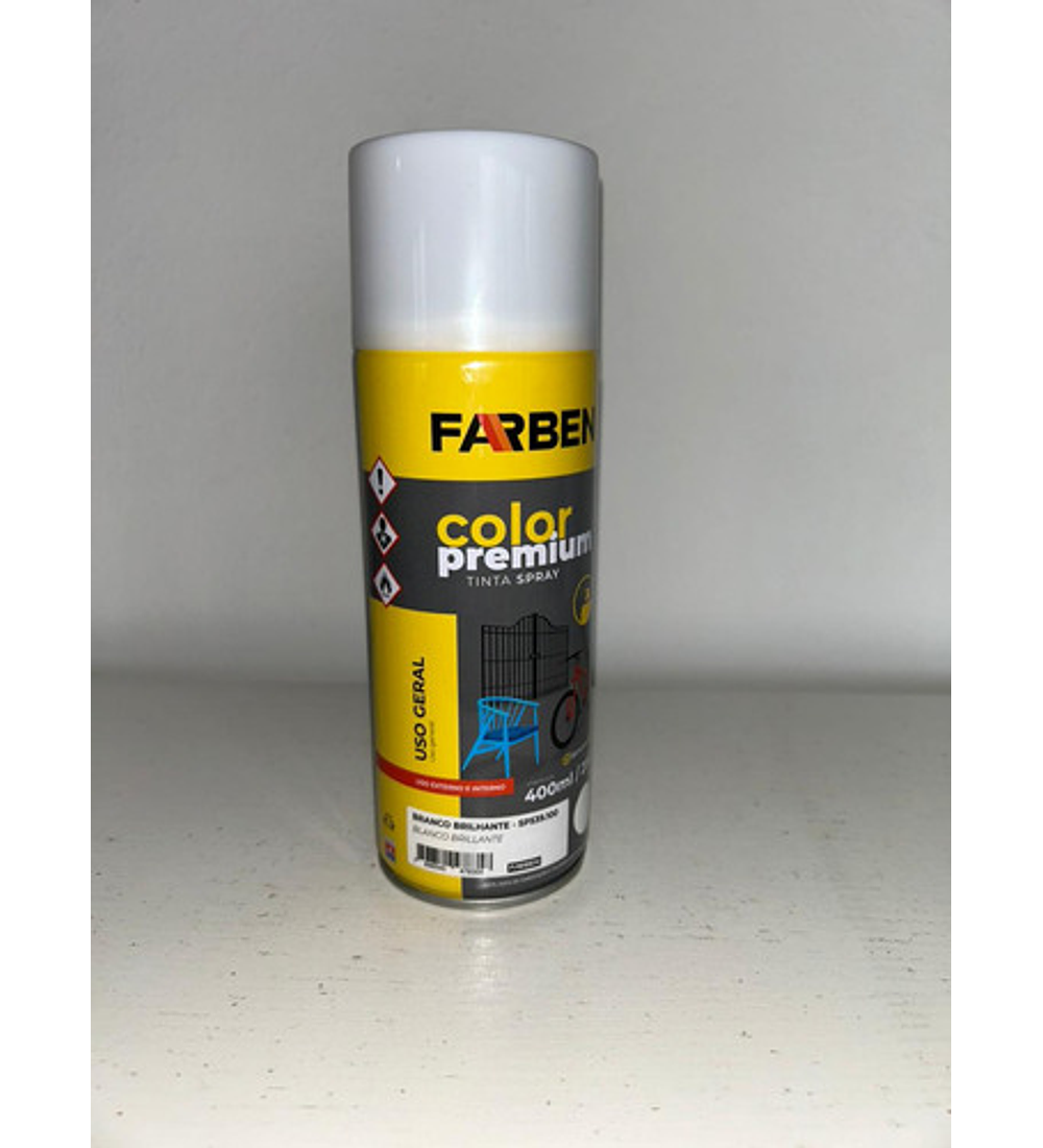Pintura Spray Farben 400 Ml Blanco Brillante Secado Rápido