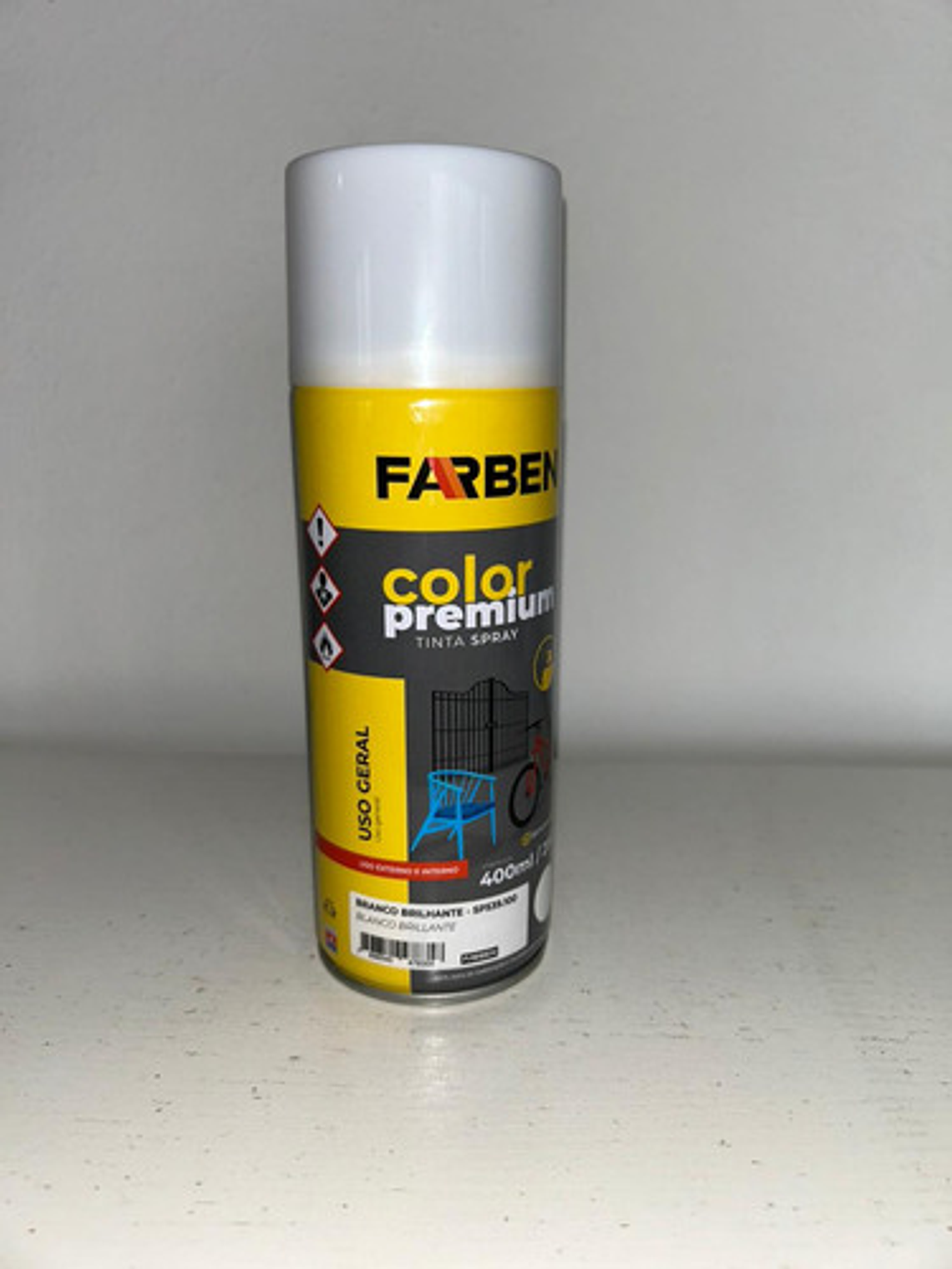 Pintura Spray Farben 400 Ml Blanco Brillante Secado Rápido 5