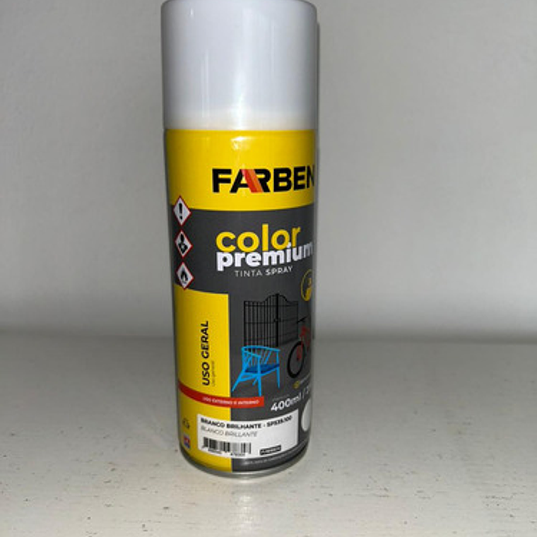 Pintura Spray Farben 400 Ml Blanco Brillante Secado Rápido 5