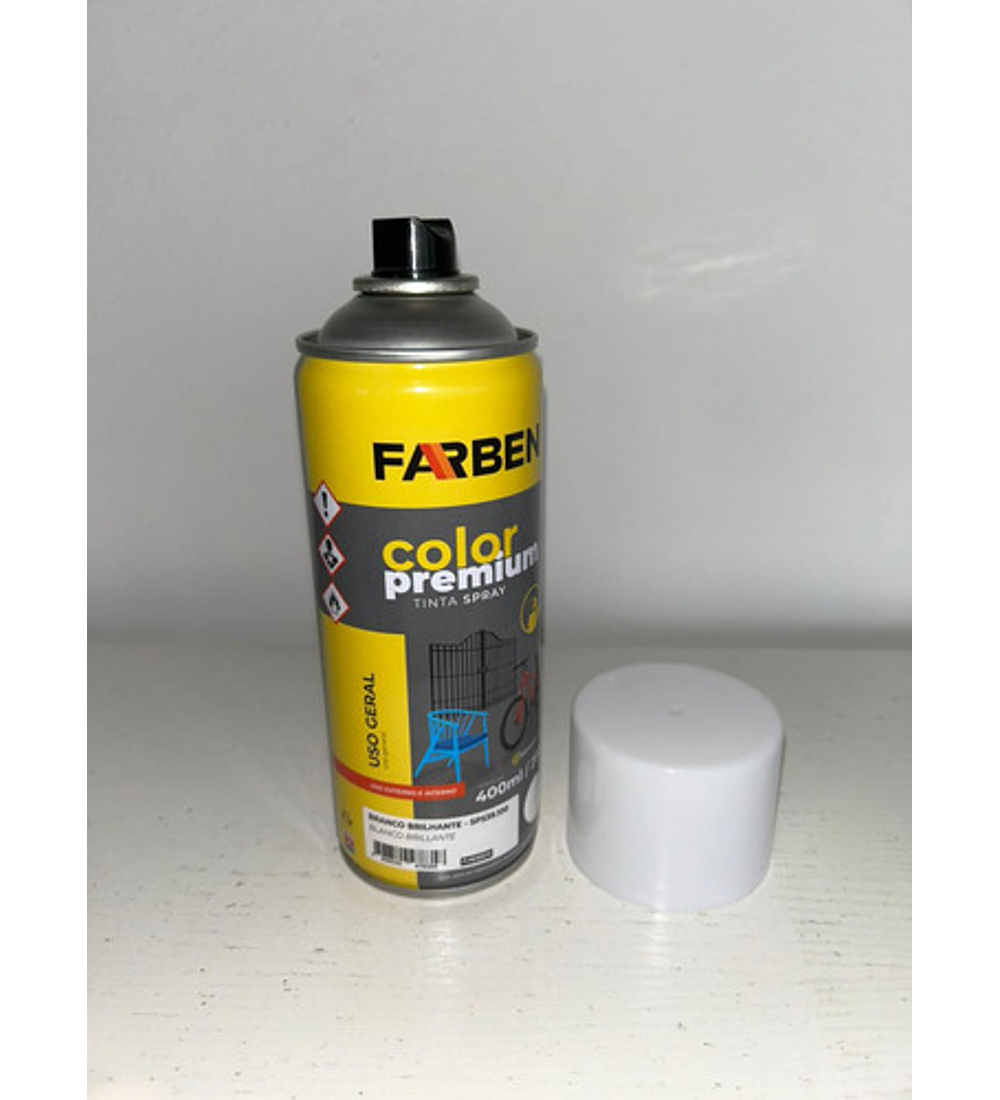 Pintura Spray Farben 400 Ml Blanco Brillante Secado Rápido