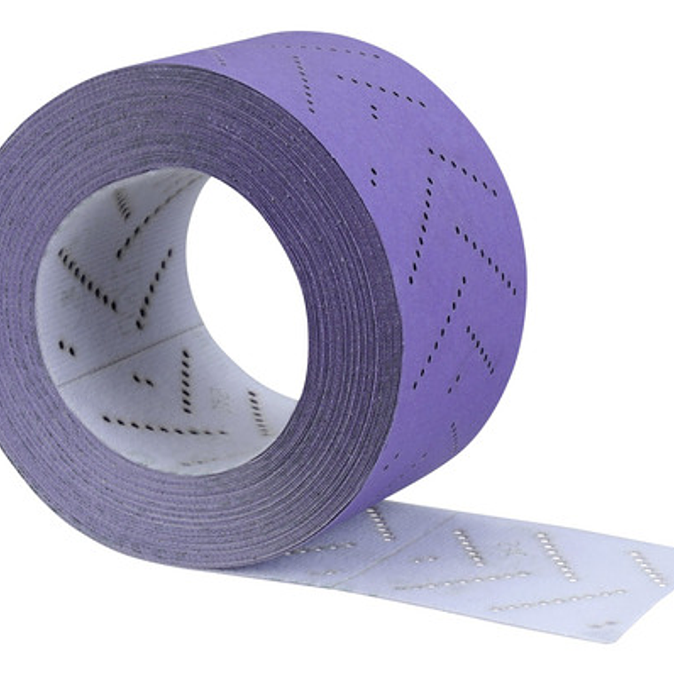 Rollo De Lija Cerámico 70mm X 12mt Grano 80 Con Velcro 1 3