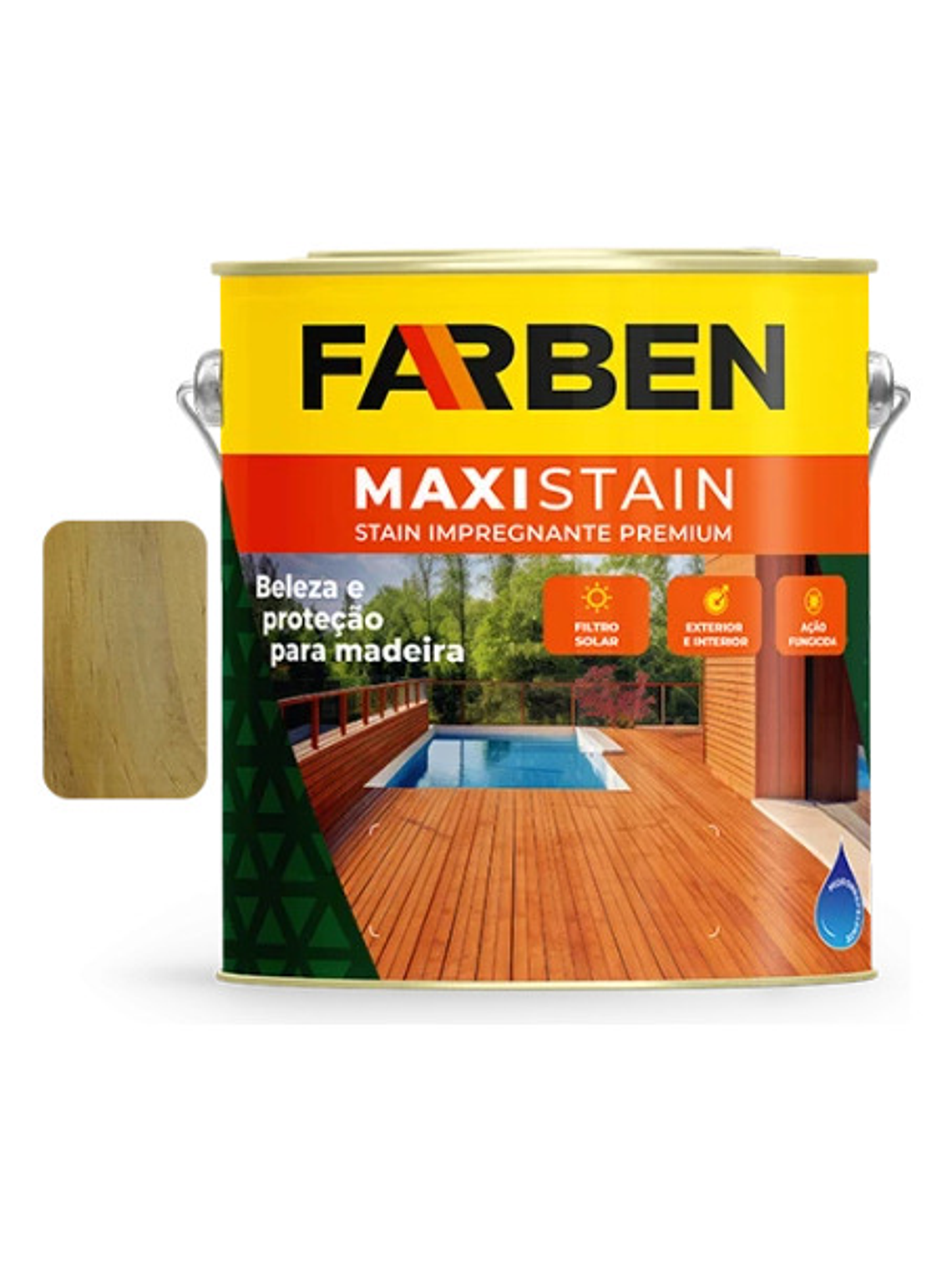 Protector Stain Farben Impregnante Galón Filtro Uv Mate Cerejeira/lenga 4