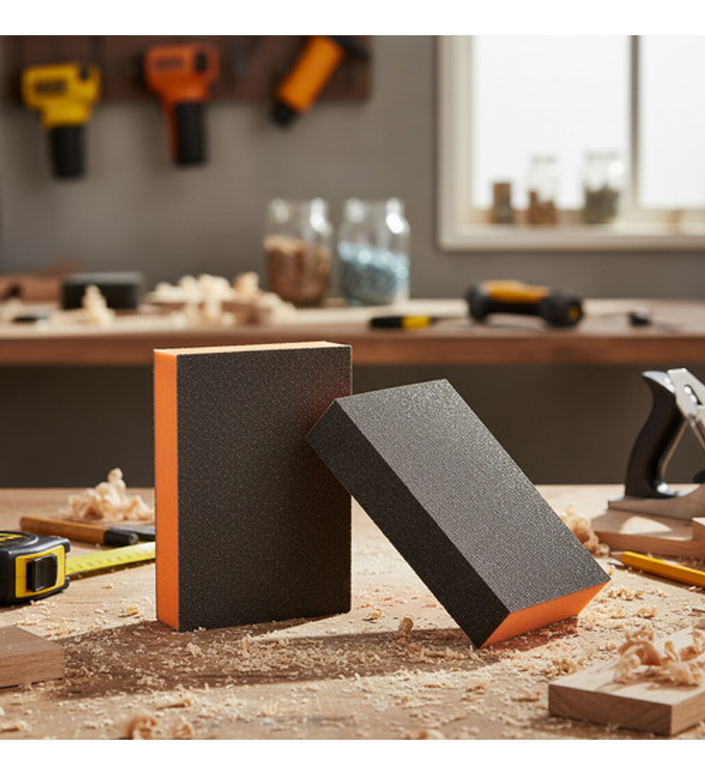 Lija Esponja Block Naranja #60 Pack 8 Unidades 60