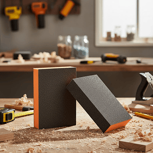 Lija Esponja Block Naranja #60 Pack 8 Unidades 60