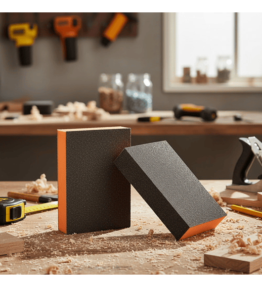 Lija Esponja Block Naranja #60 Pack 8 Unidades 60