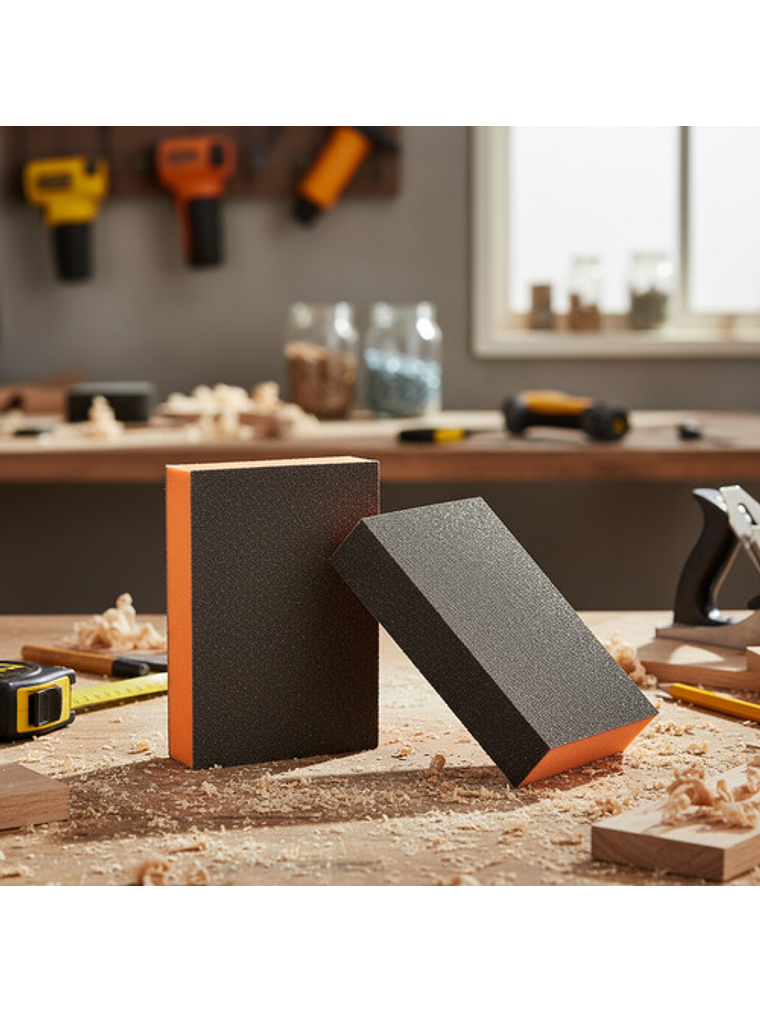 Lija Esponja Block Naranja #60 Pack 8 Unidades 60 1