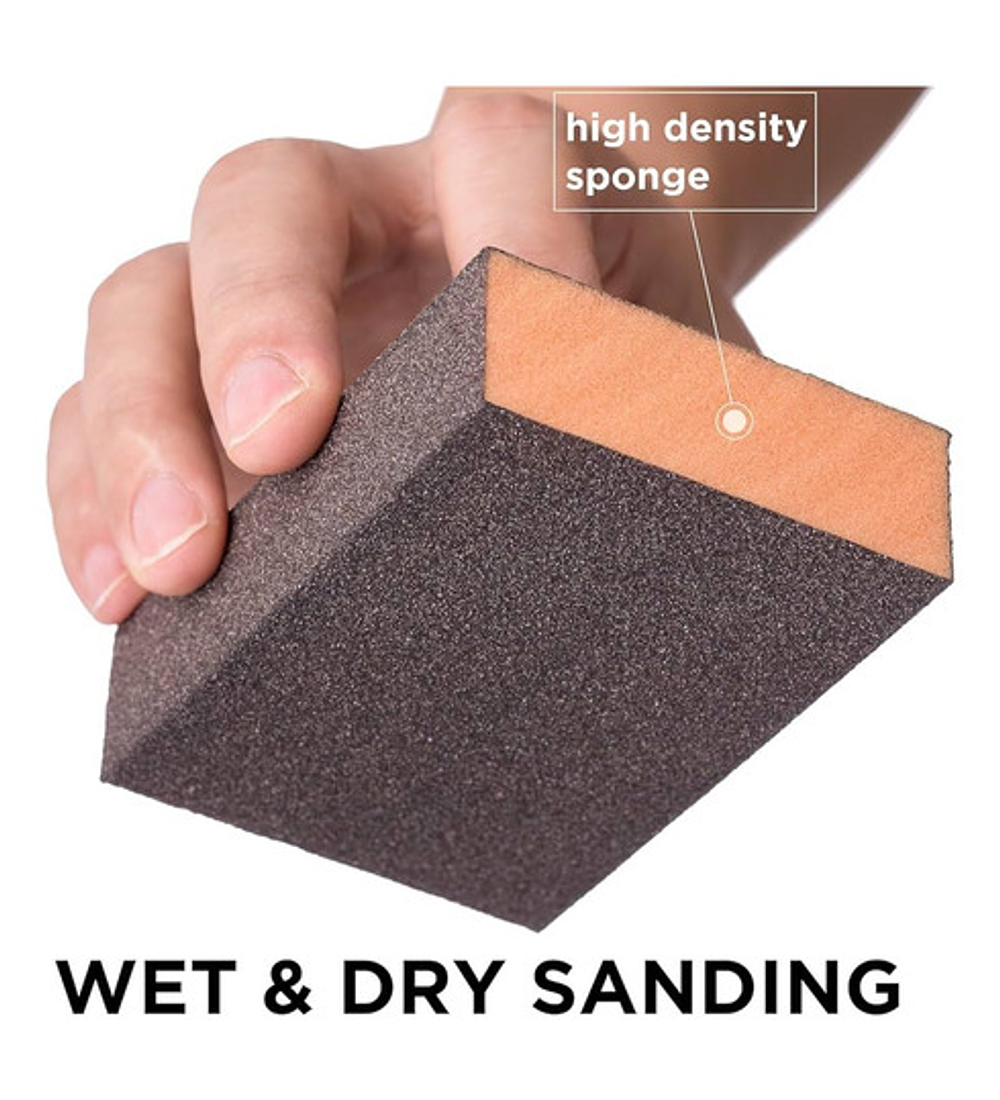 Lija Esponja Block Naranja #60 Pack 8 Unidades 60