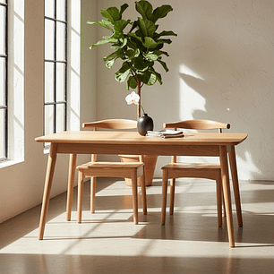 Mesa Con 2 Sillas Windsor Bistró Madera Original 120x70