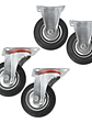 Rueda Carro 4 Pulgadas Set 4 Unid 130kg C/u Caucho. - Miniatura 1