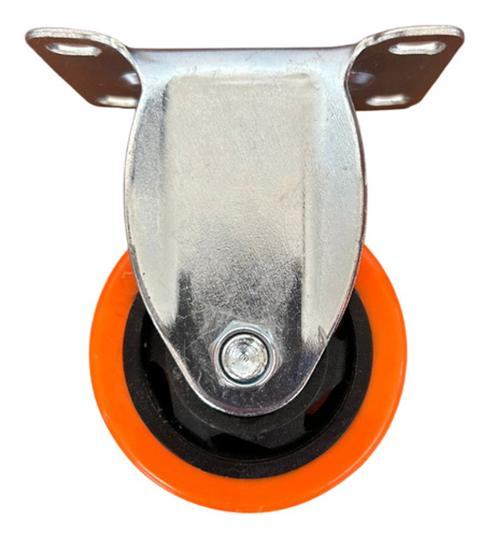 Rueda Carro 3 Pulgadas Set 4 Unid 100kg C/u Pvc. Con Freno