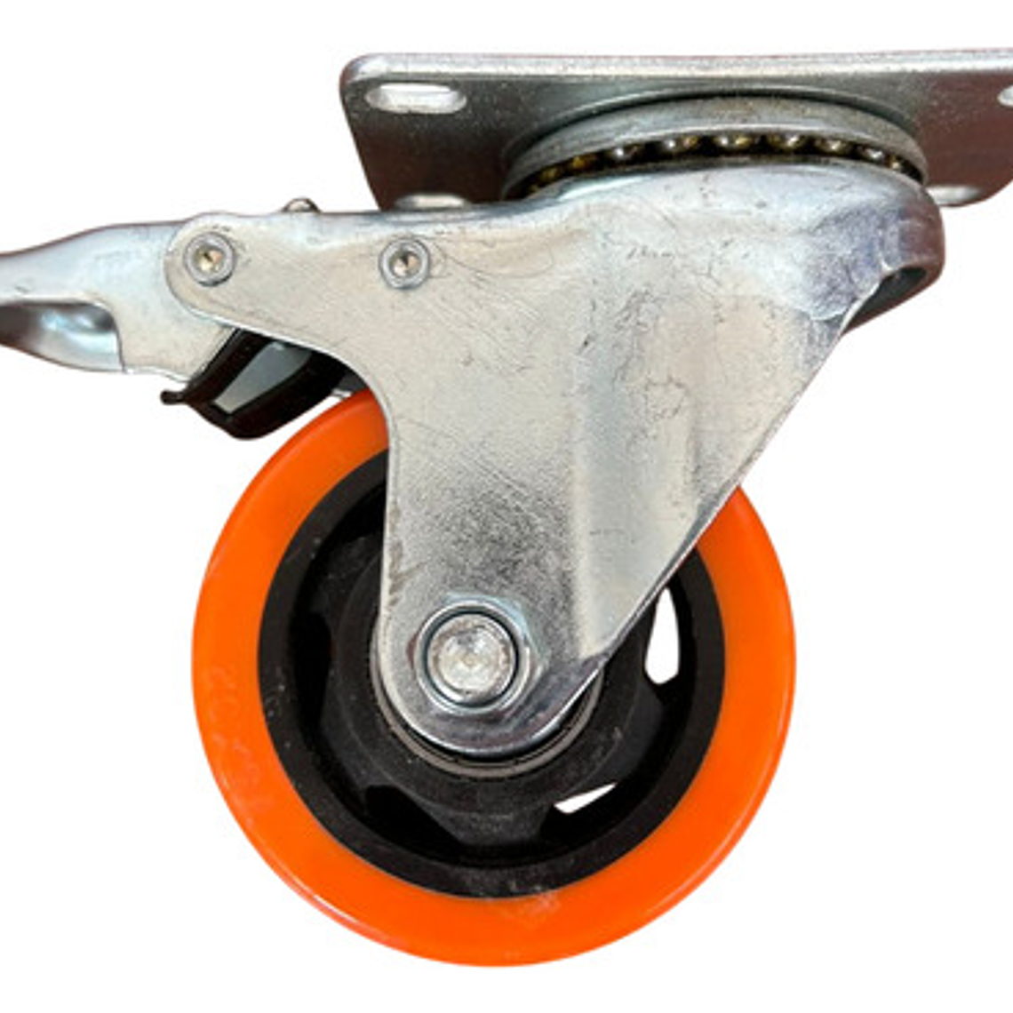 Rueda Carro 5 Pulgadas Set 4 Unid 130kg C/u Pvc. Con Freno 3