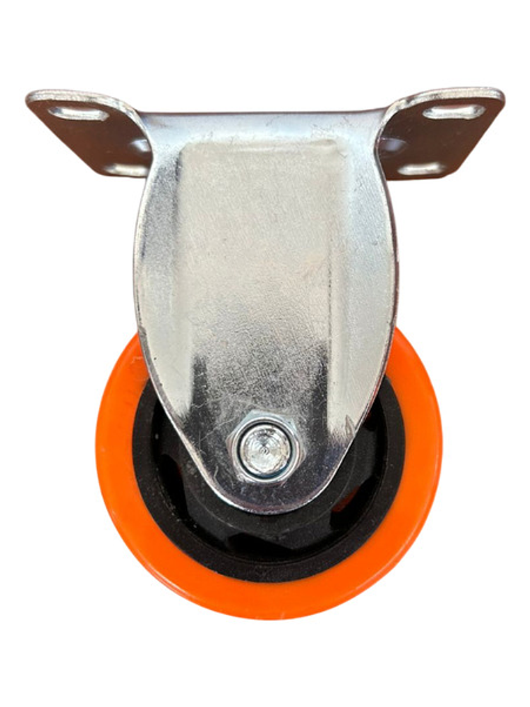 Rueda Carro 2,5 Pulgadas Set 4 Unid 65kg C/u Pvc. Con Freno 2