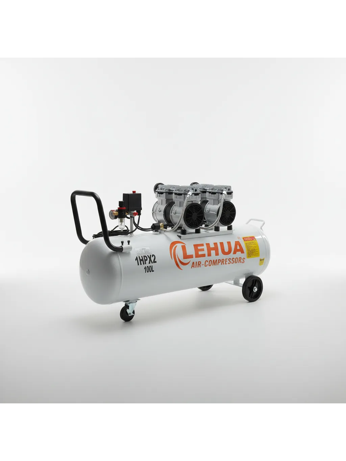 Compresor Silencioso Lehua 2Hp  100lts Monofásico  3