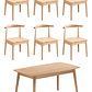 Mesa Con 6 Sillas Windsor Bistró Madera Natural 150x80 - Miniatura 1
