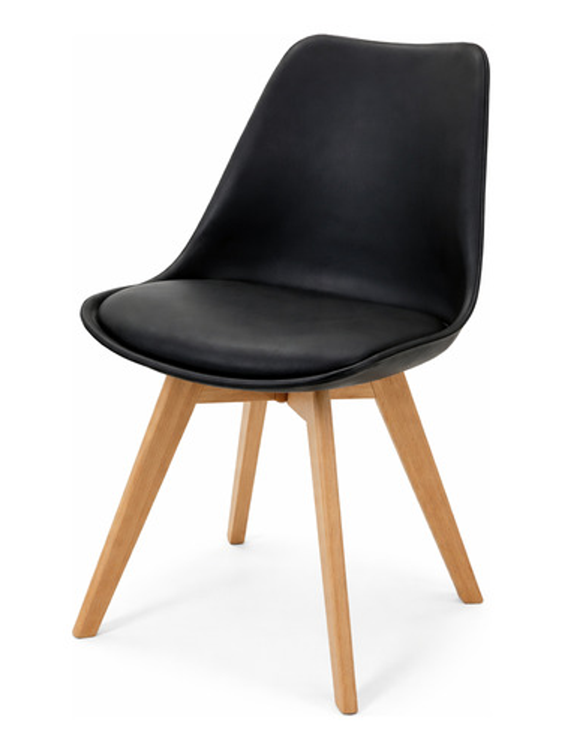 Comedor 4 Sillas Tulipa Negra + Mesa Nordic Negra 100x60 4