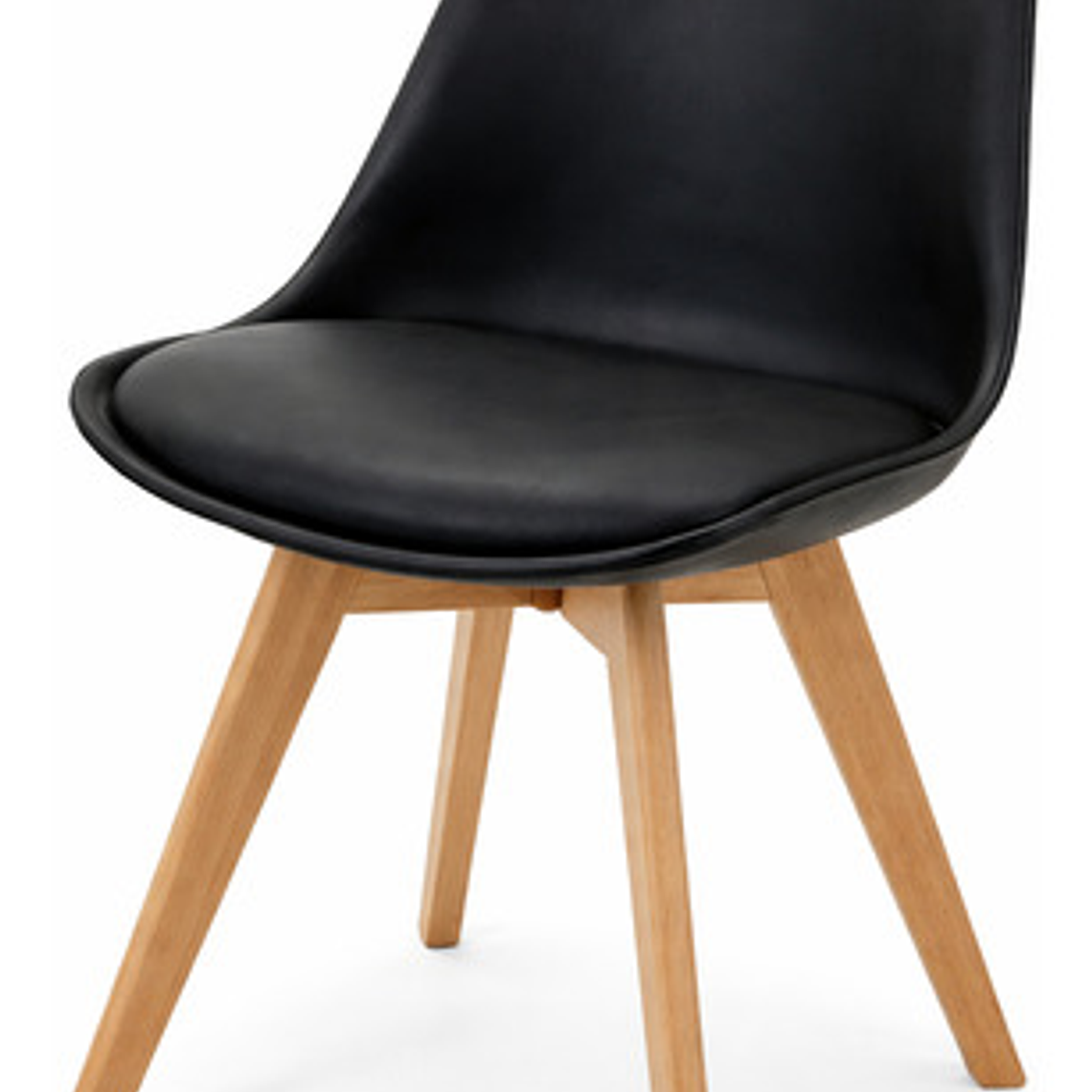 Comedor 4 Sillas Tulipa Negra + Mesa Nordic Negra 100x60 4