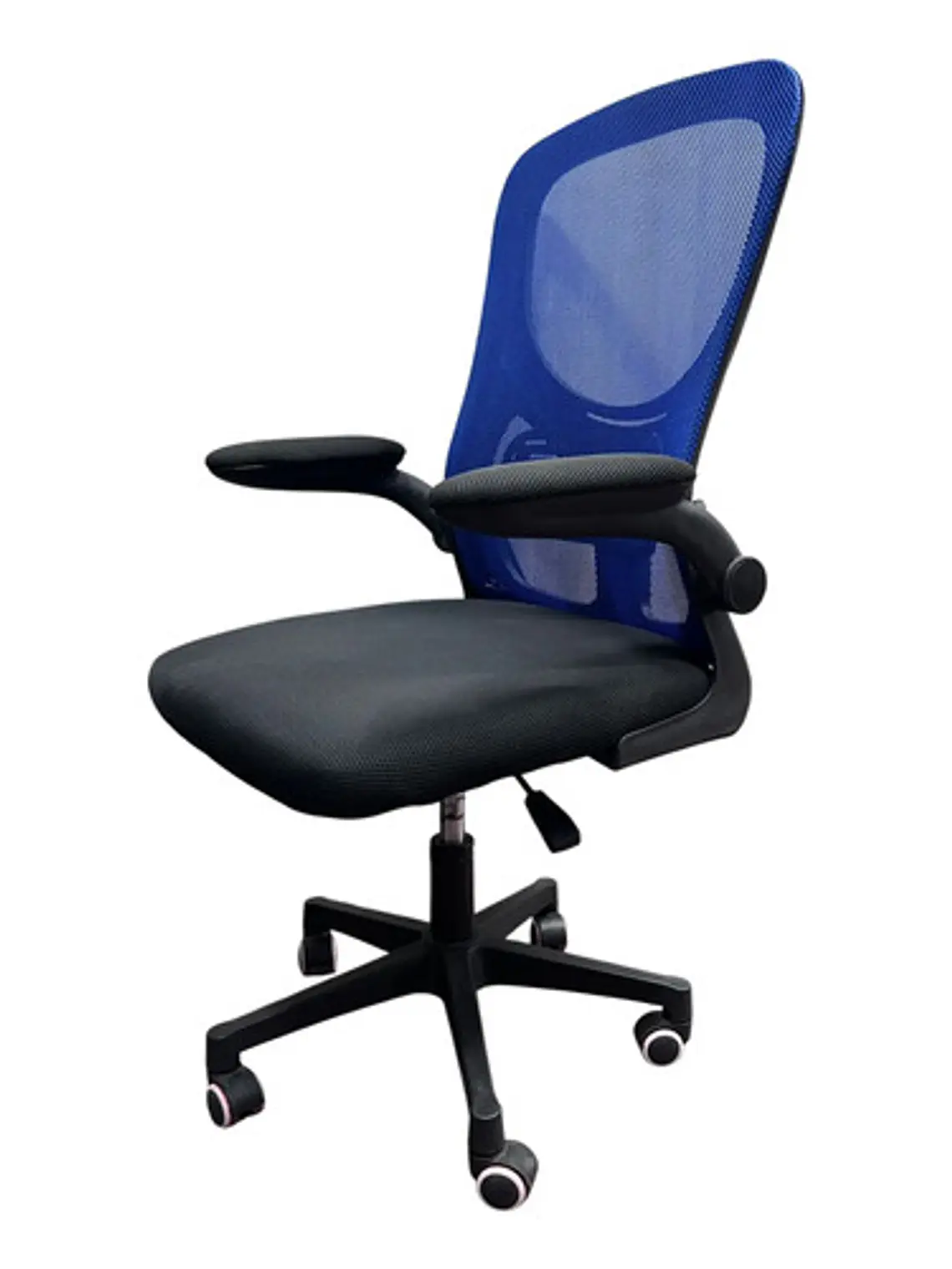 Silla Escritorio Oficina Premium 2308-4 Azul Respaldo Alto 3
