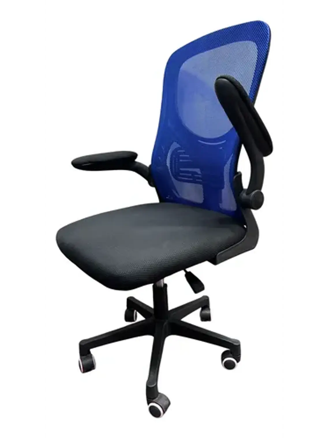 Silla Escritorio Oficina Premium 2308-4 Azul Respaldo Alto 4