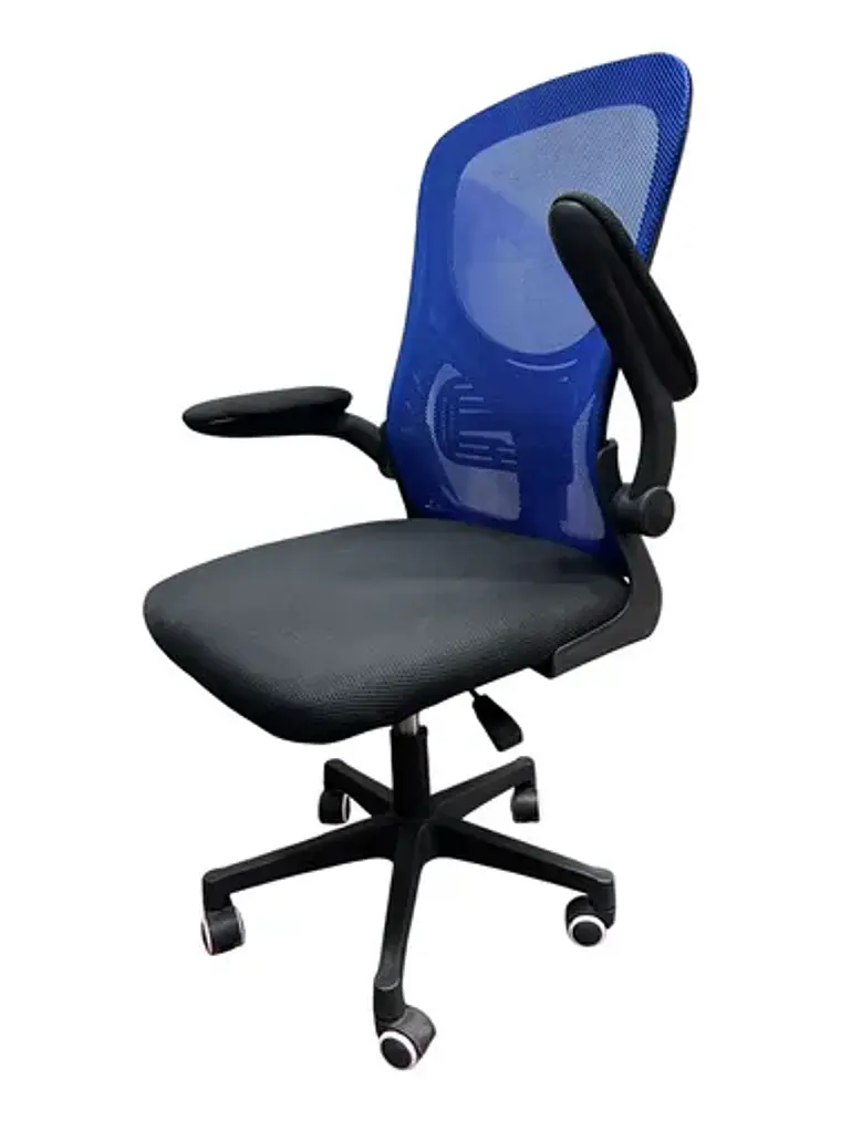 Silla Escritorio Oficina Premium 2308-4 Azul Respaldo Alto 4