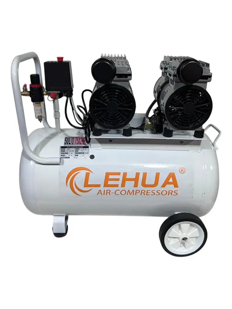 Compresor Silencioso Lehua 1,5 Hp 50lts Monofásico Lh5002 1