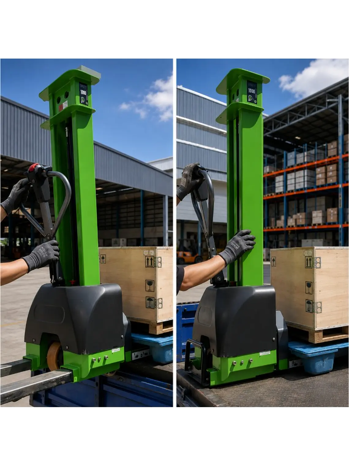 Apilador Full Eléctrico 1300kg Sobre Pick-up 4