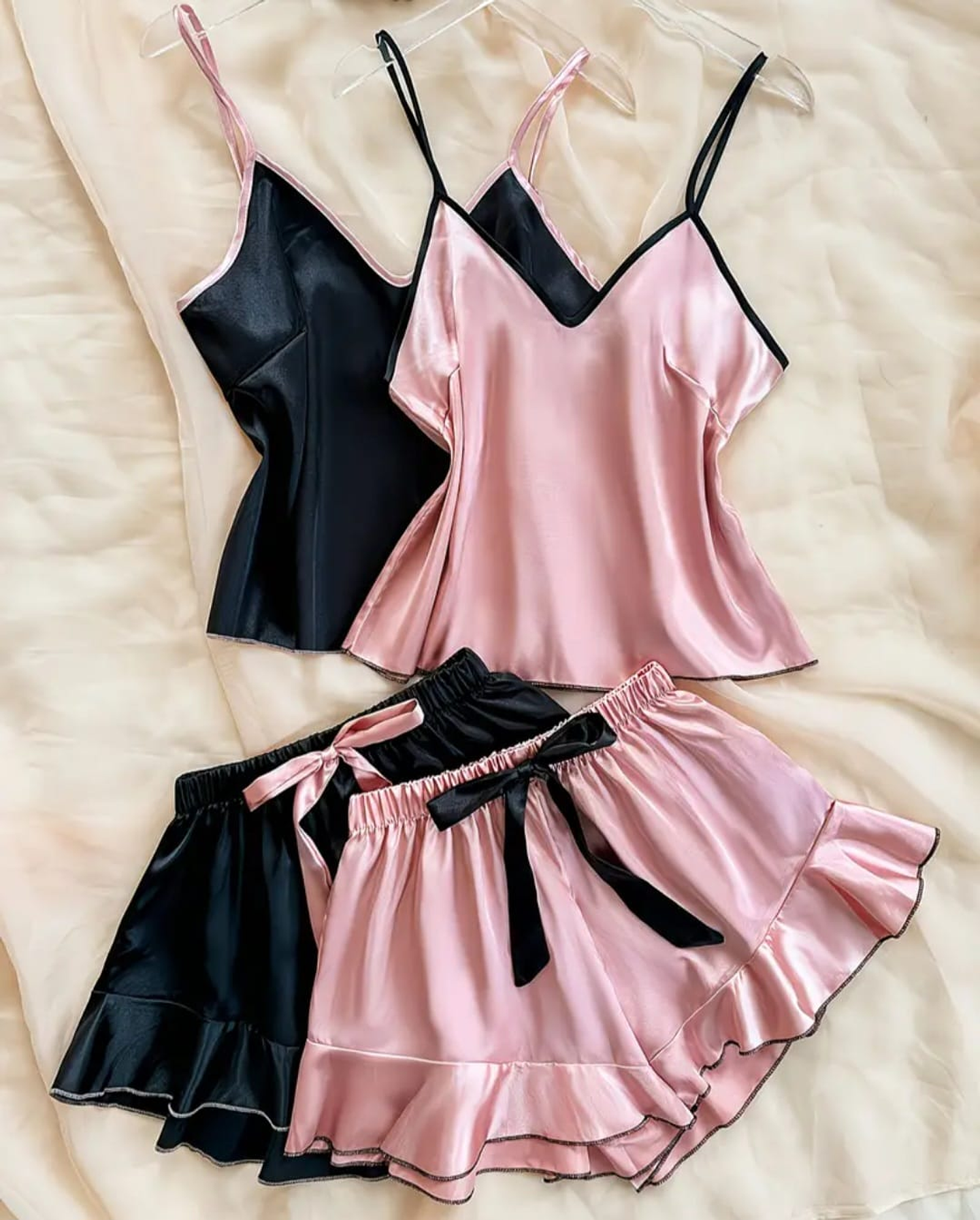 Pijama Satín Bicolor  2