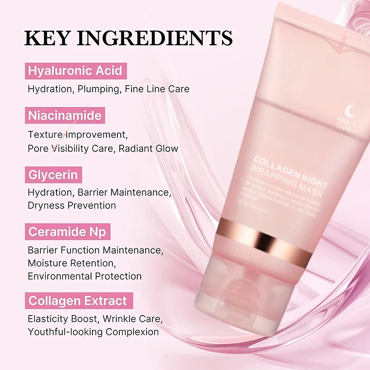 Mascarilla facial coreana de colágeno peel-off: elasticidad 3