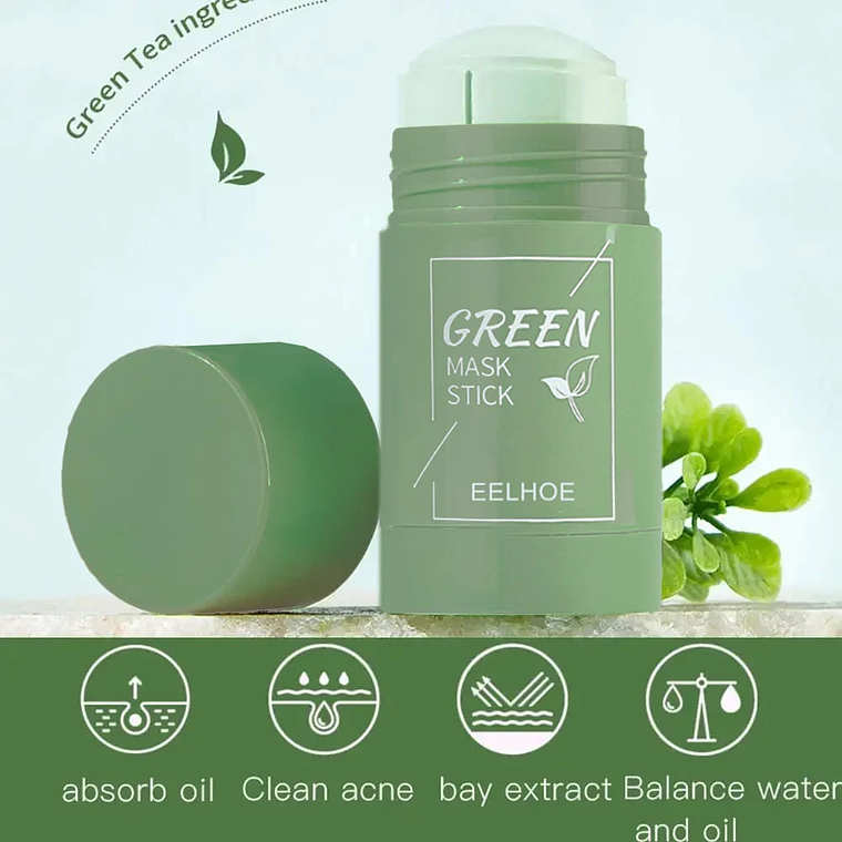  Mascarilla sólida de berenjena y té verde. Limpieza profunda. Control de grasa. Equilibrante 3