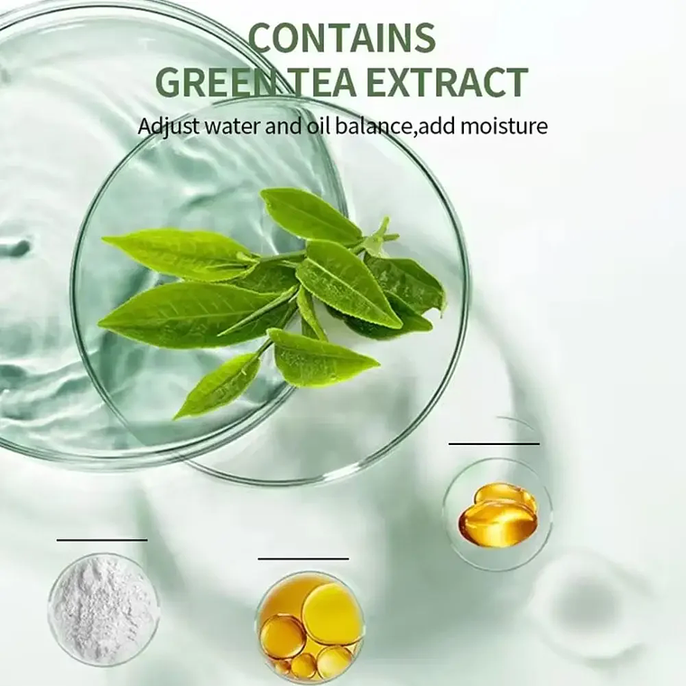  Mascarilla sólida de berenjena y té verde. Limpieza profunda. Control de grasa. Equilibrante 5