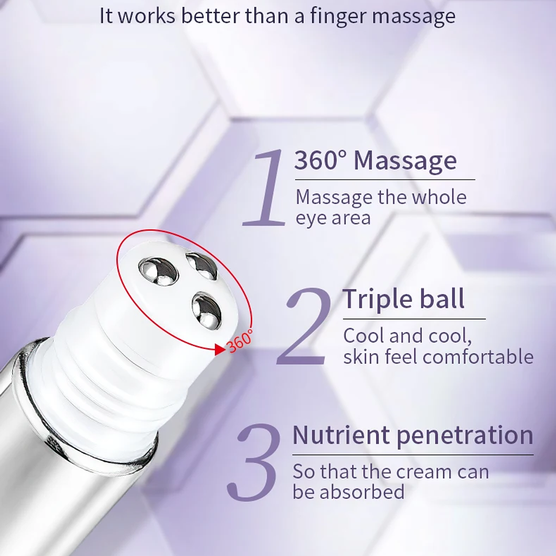 Crema de ojos antiarrugas y ojeras con rodillo masajeador 9