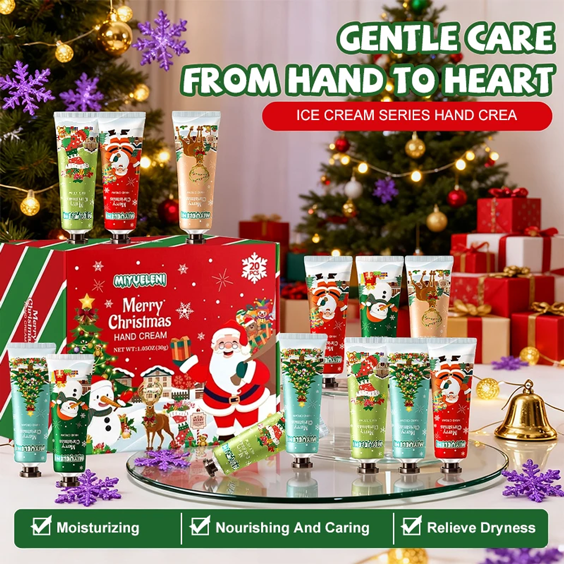 Set de regalo navideño de crema hidratante para manos 5