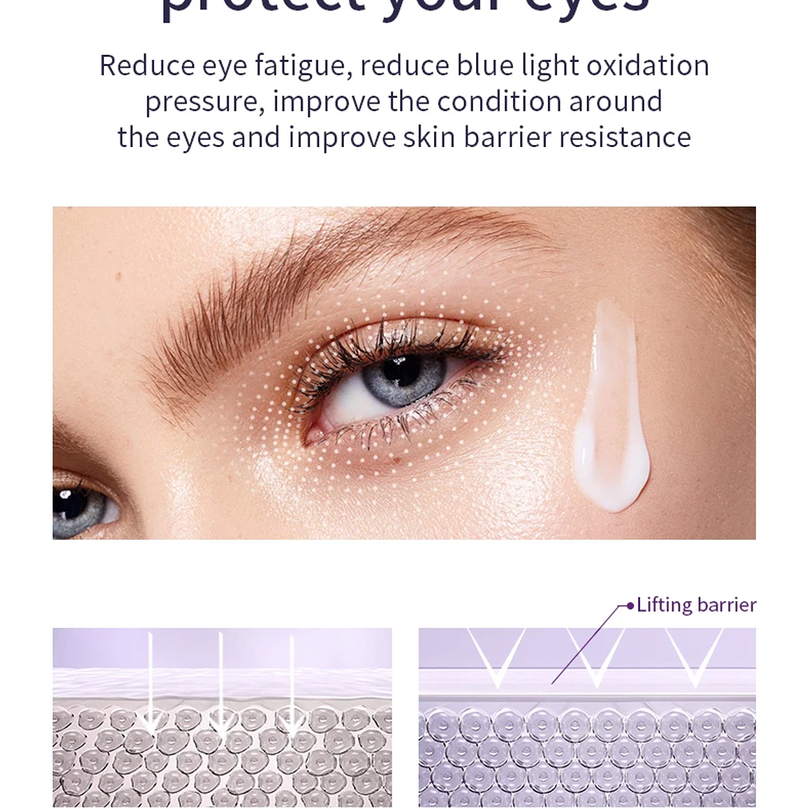 Crema de ojos antiarrugas y ojeras con rodillo masajeador 11