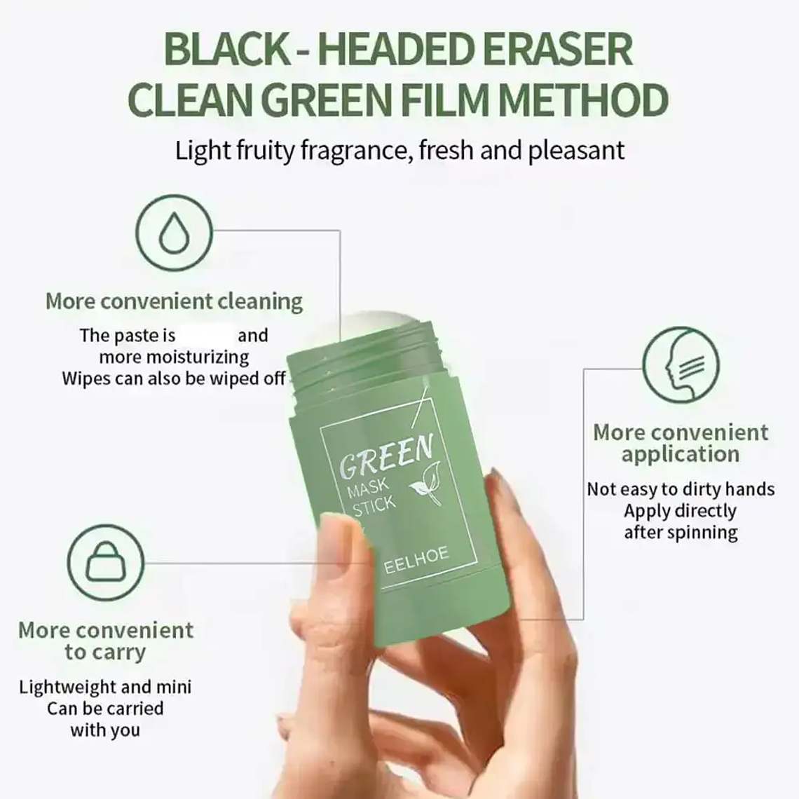  Mascarilla sólida de berenjena y té verde. Limpieza profunda. Control de grasa. Equilibrante 12