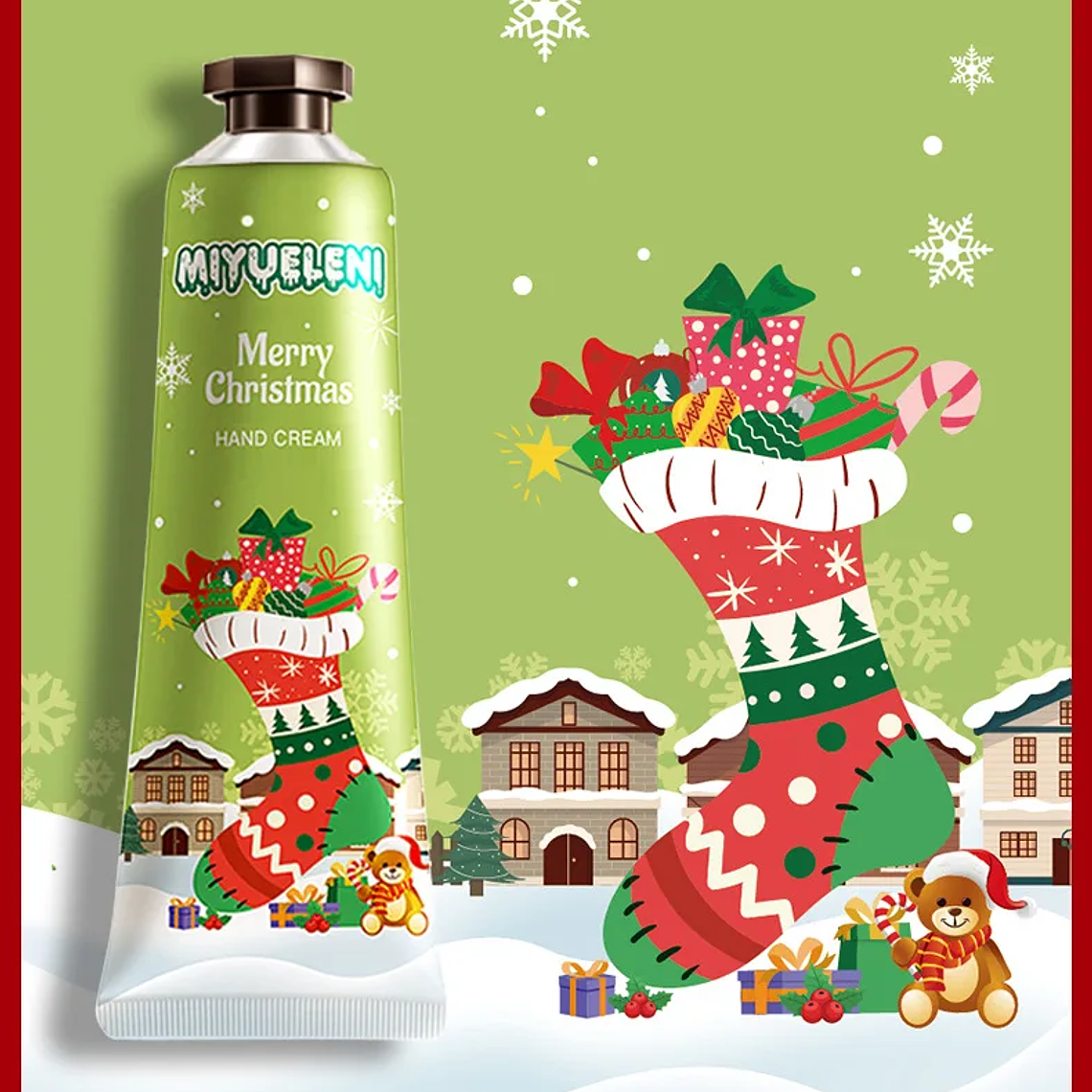 Set de regalo navideño de crema hidratante para manos 18