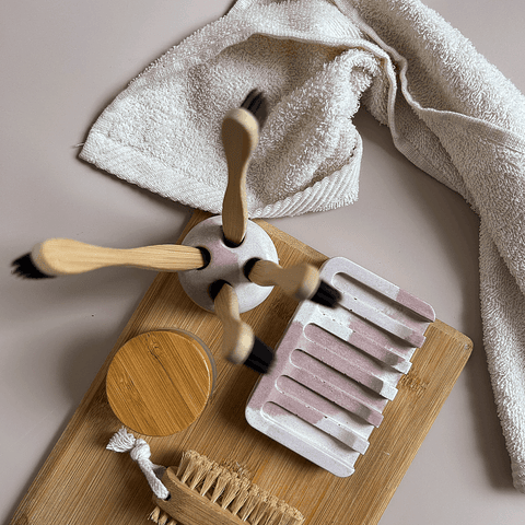 Coffret saboneteira e porta escovas Terra