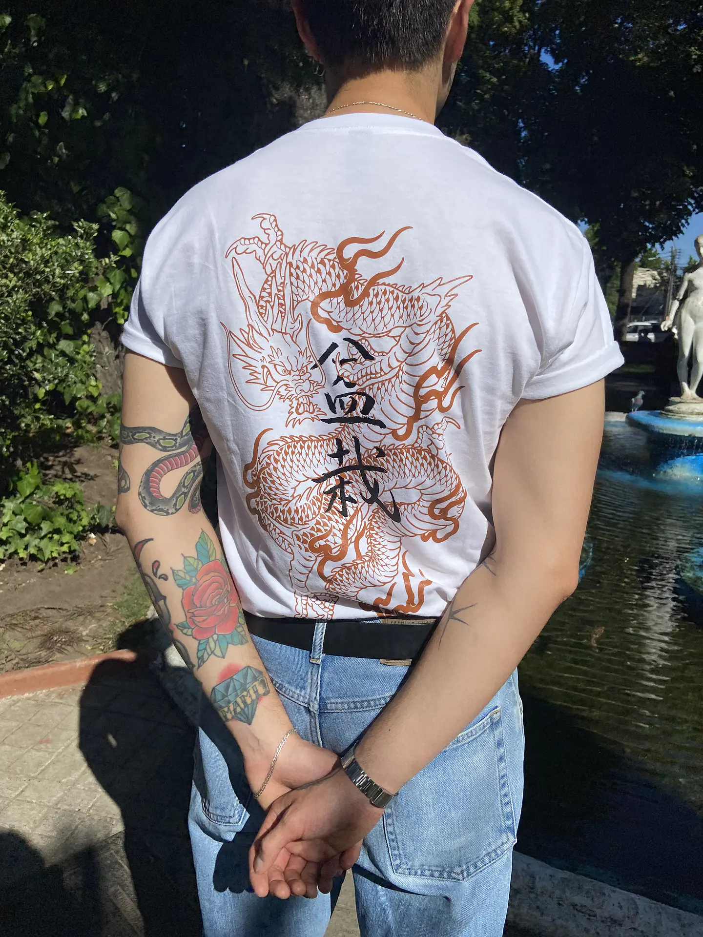 Polera WHITE DRAGON 1