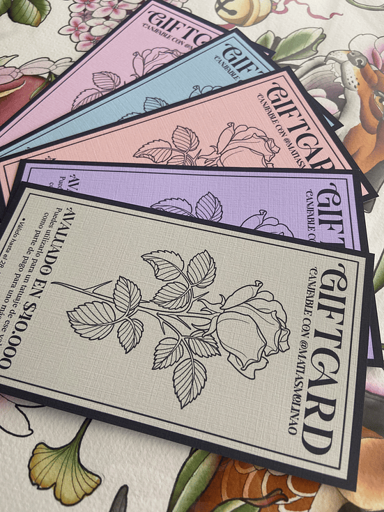 GIFTCARDS para Tatuajes  3