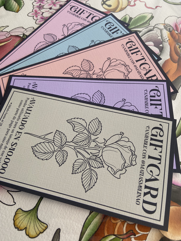 GIFTCARDS para Tatuajes  3