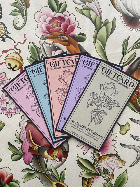 GIFTCARDS para Tatuajes 