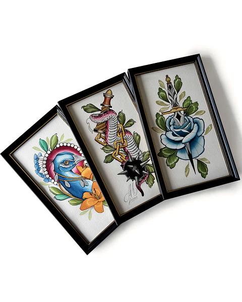 Set de 3 Pinturas Originales