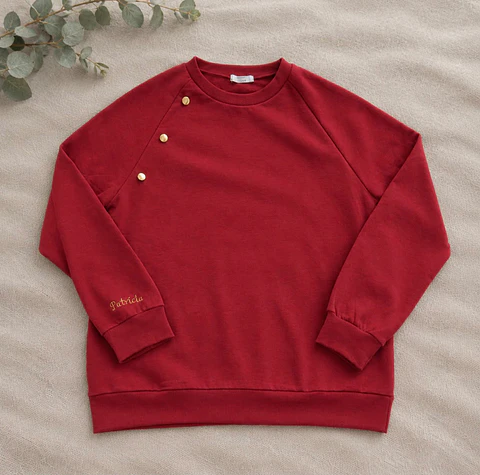 Camisola mulher cardada com 3 botões