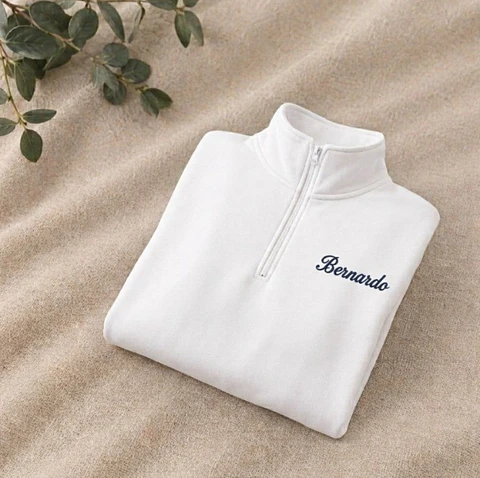 Sweatshirt homem com fecho 